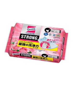 Kao Quickle Toilet Cleaning Sheets Strong Refill 16 Sheets – Premium rose scent